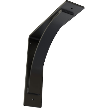 Ekena Millwork Morris Steel Bracket, Powder Coated Black 3"W x 12"D x 12"H BKTM03X12X12MOPBL